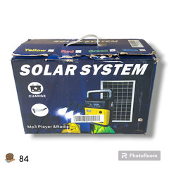 Solar Pannel Portable Generator System Kit with 3 LED Bulbs + Bluetooth Speaker