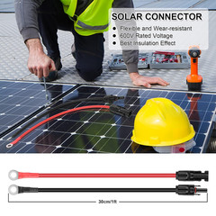 Igreely 10 Gauge Wire Solar to O Ring Cable Solar Panel Adapter Kit Cable Connet