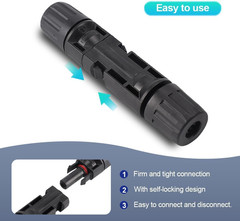 10PCS IP67 Waterproof Solar Connector Solar Panel Cable 5 Pairs PV Connectors Ma