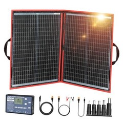 100W Portable Foldable Solar Panel Kit for 12V Battery Charging | 100W 19x26in