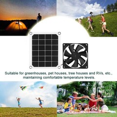 Solar Power Panel Exhaust Fan 20% High Efficiency Single Crystal Solar Cell Fan