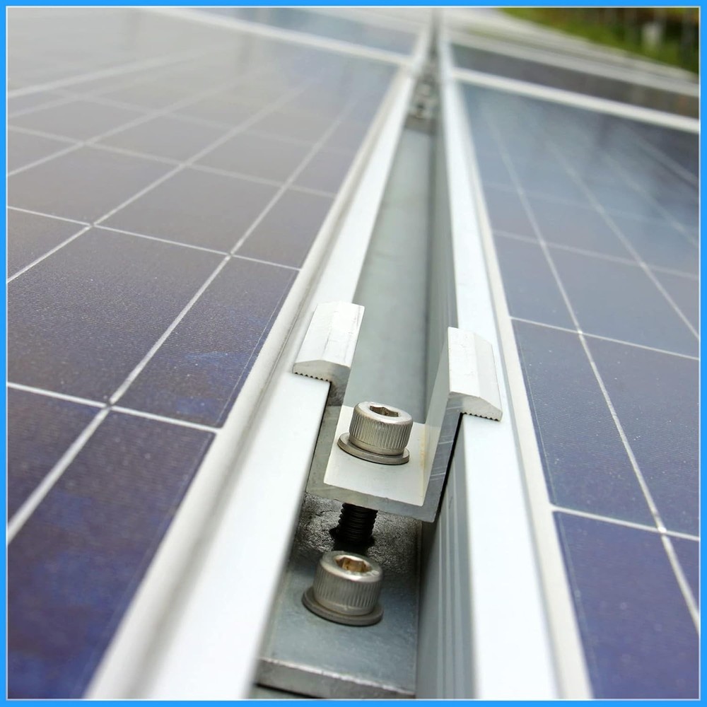 12 Pack Solar Panel Mid Clamps 1.06 Inch Solar Panel Bracket Aluminium Mid Clamp