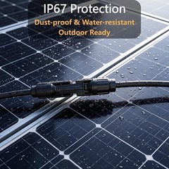 Solar Parallel Connector Y Splitter 1Y3 10 AWG Solar Cable Connector Red & Black