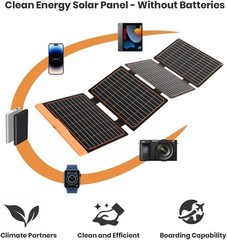 FlexSolar 40W Portable Solar Panel with USB-C PD 18W USB-A QC3.0 Ports IP67