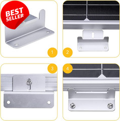 Solar Panel Mounting Bracket Kit 16 Units Z Brackets RV Roof Boat Off-Grid US