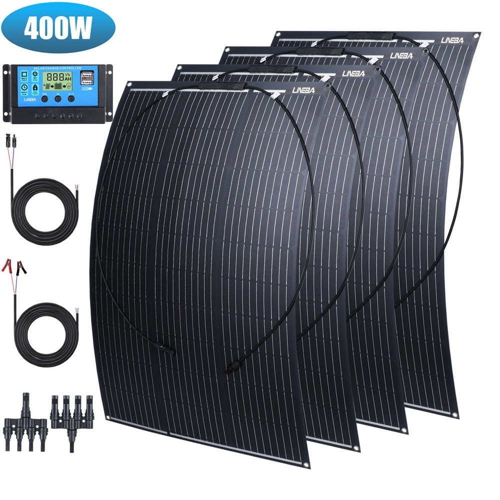 400W Flexible Solar Panel Mono 12V With 30A Controller Power Battery Charging