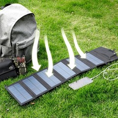 20W Portable Polysilicon Solar Panel USB 5V DC Foldable Solar Panel for9220