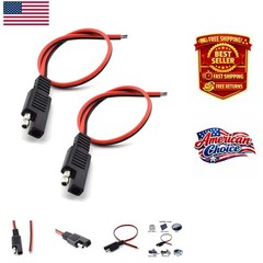 Durable 1ft SAE Extension Cable 10A – 2-Pin Quick Connector for Solar Power