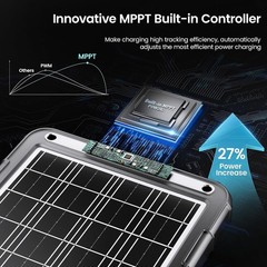 12V Solar Car Battery Charger 15W Solar Trickle Charger Maintainer