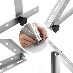 Adjustable Solar Panel Tilt Mount Brackets Aluminum RV Roof Rack Off-Grid US