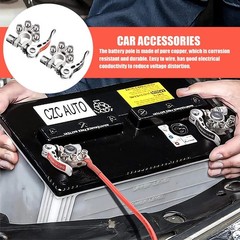 Car Battery Terminal Connectors, 2Pcs 4 Way Quick Release Disconnect Battery …