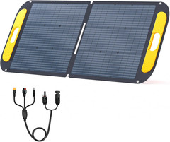 Portable Solar Panel for Solar Generator, 110W 19V Folding Solar Charger with 23