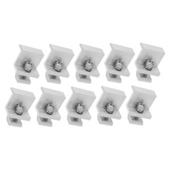 10PCS Solar Mount Z Bracket Aluminum Alloy Pressing Block PV Panel Rail End