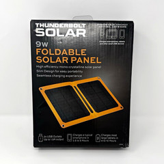 Thunderbolt Solar 9W Foldable Monocrystalline Solar Panel, 5V Portable Outdoor