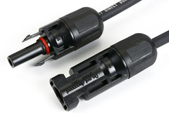 100′ Red & Black 10 AWG Solar Panel Extension Cable with M/F Connectors