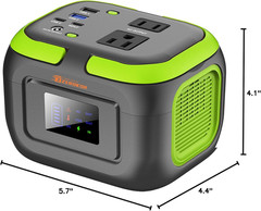 Portable Power Station 120W, 97.6Wh Backup Battery Solar Power Bank Generator wi