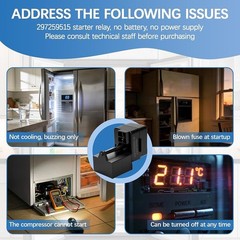 Compressor Relay Kit Start Relay For Refrigerator Repair ABS Shell Copper Coil