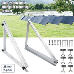 1/2Pair Solar Panel Ground Mount Bracket Roof Surface Adjustable Frame Foldable