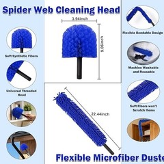 Solar Panel Cleaning Brush Kit 20-In Water Fed 24FT Pole 40FT Hose Squeegee
