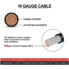 UV Resistant SAE Connector Cable for Battery Charger