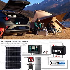 10000W Solar System DC12V to 220V Off-Grid Inverter System 100A Controller 500W
