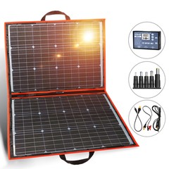 100W 12V Portable Solar Panel Kit Supply For Phone/Power station/Camping/RV