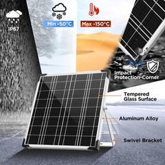 Solar Panel Kit 20w 12v Solar Battery Trickle Charger Maintainer Waterproof Sola