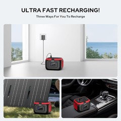 Versatile Lithium Battery Power Bank with LED Flashlight – 120W Peak Output