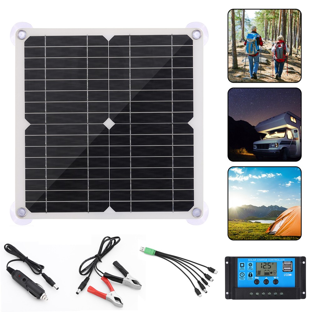 200W Solar Panel Kit 12V 100A battery Charger Controller Caravan Boat Outdoor