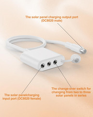 Solar Panel Connector Compatible with Jackery Explorer 2000 Pro and Solarsaga 20