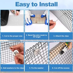 INCIKITI 6in x 50ft Solar Panel Bird Guard, 1/2″ Black PVC-Coated Mesh