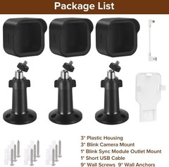 3Pack Mount for Blink Outdoor Camera, Weatherproof Protective Housing and 360°A