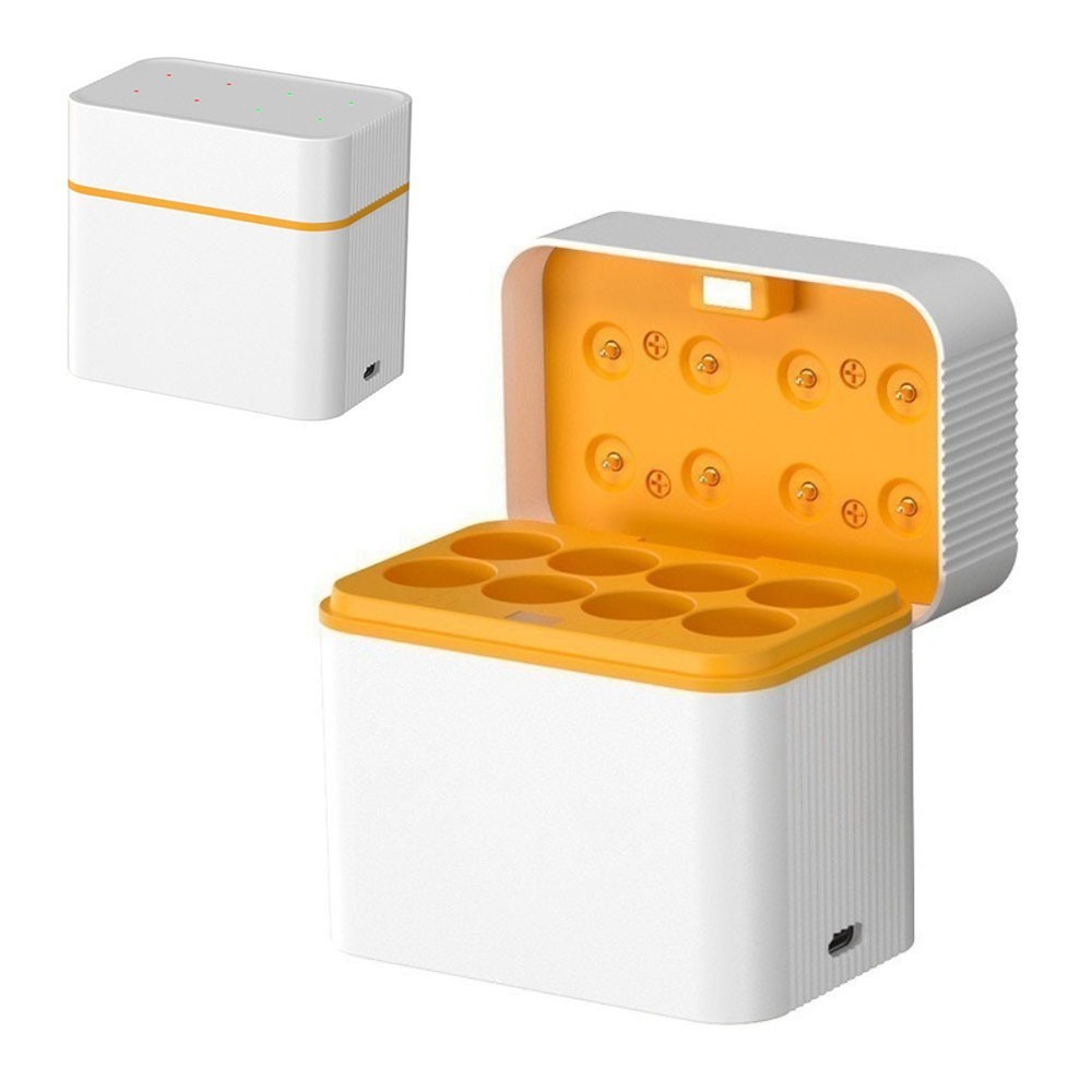 Eight Slot Battery Charging Box for Lithium AA AAA with Charging Indicator