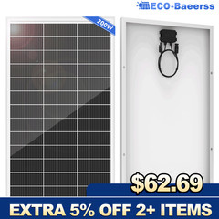 200W Solar Panel 18BB N-Type Battery Charger RV Car Boat Home Off-Grid Rooftop