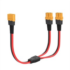 XT60 Y Splitter,12AWG XT60 1 Male to 2 Female Connector Cable for UAV Phantom Qu