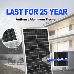 100W Watt 12V Mono Solar Panel Kit Charging Off-Grid Battery Power RV Home Boat