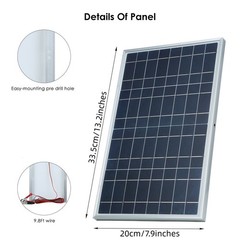 12v 20W 100A Solar Panel Charging Off-Grid RV Camping Home Boat with Controller