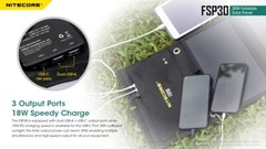 Nitecore FSP30 30W Foldable Solar Panel IPX5 Waterproof -2 USB-A and USB-C Ports