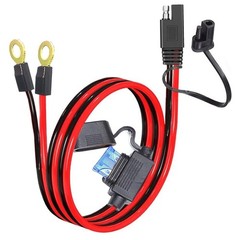 10AWG SAE Ring Terminal Harness 15A Protection Fuse 2-Pin SAE Quick Disconnect.