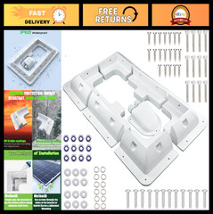7PCS Solar Panel Mounting Brackets Kit – Drill-Free ABS Corner Mount for RVs, Bo