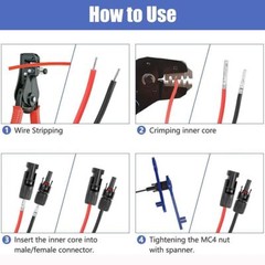 1-100Set Male Female Wire Cable Connector Set Solar Panel Waterproof Connector