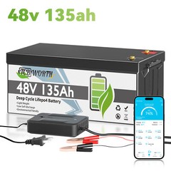 LiFePO4 48V 135AH Lithium Golf Cart Battery 200A JBD BMS for Off-Grid RV Solar