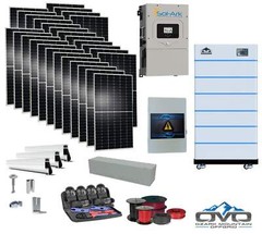 15KW Complete Offgrid Solar Kit – 15K Sol-Ark Inverter + 30.72KW OMO Stack Lithi