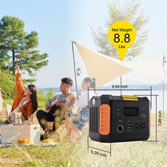 500W Portable Outdoors Solar Generator Power Station Ready Energy Storage Ports