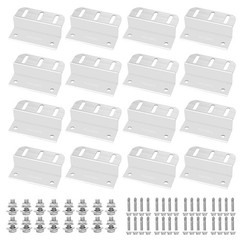16 Units Solar Panel Mounting Brackets, Z Brackets Kit, Silver