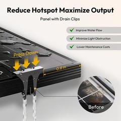 100W High Efficiency Solar Panel, 12V N-Type 16BB, 25% Conversion for Off-Grid U