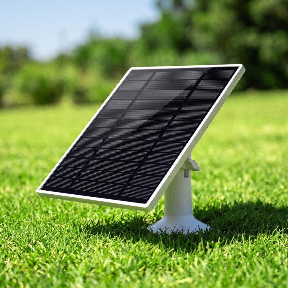 5W 5V Output​ Solar Panel IP65 Weatherproof for Outdoor Security Camera White