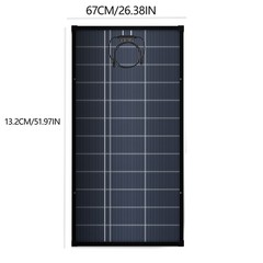 200W 18V Bifacial Solar Panel Waterproof IP67 Monocrystalline Solar Cells Power