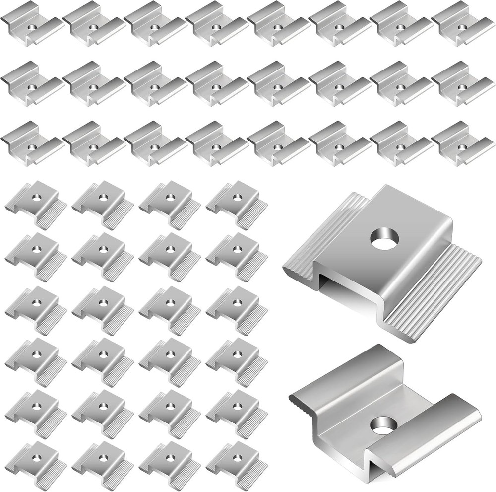 42 Pack Solar Panel Mid Clamps, Solar Panel Clamps Bulk, Solar Panel Bracket …