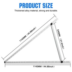 2Pair 114cm Adjustable Solar Panel Mounting Brackets System Tilt Mount Brackets
